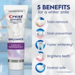 Избелваща паста за зъби Crest 3D White Brilliance Vibrant Peppermint - 130 гр. - Image 10